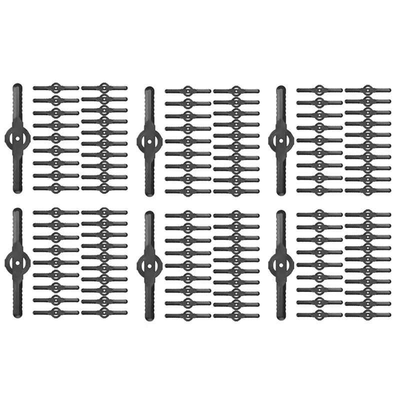 ABUL-120Pcs Plastic Grass Trimmer Blades Lawn Mower Blade Cordless Trimmer Garden Tool Lawn Mower Trimmer Accessories