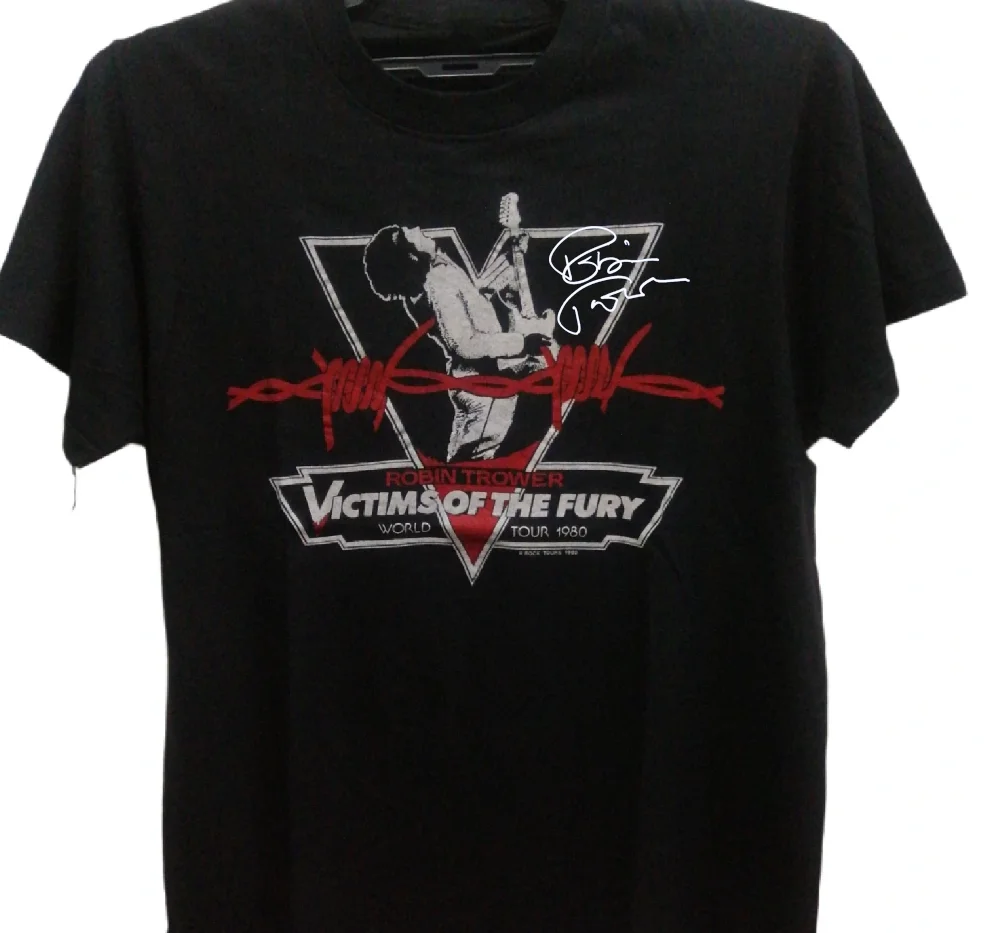 ROBIN TROWER VICTIMS OF THE FURY TOUR Shirt Black Unisex S-234XL KE147