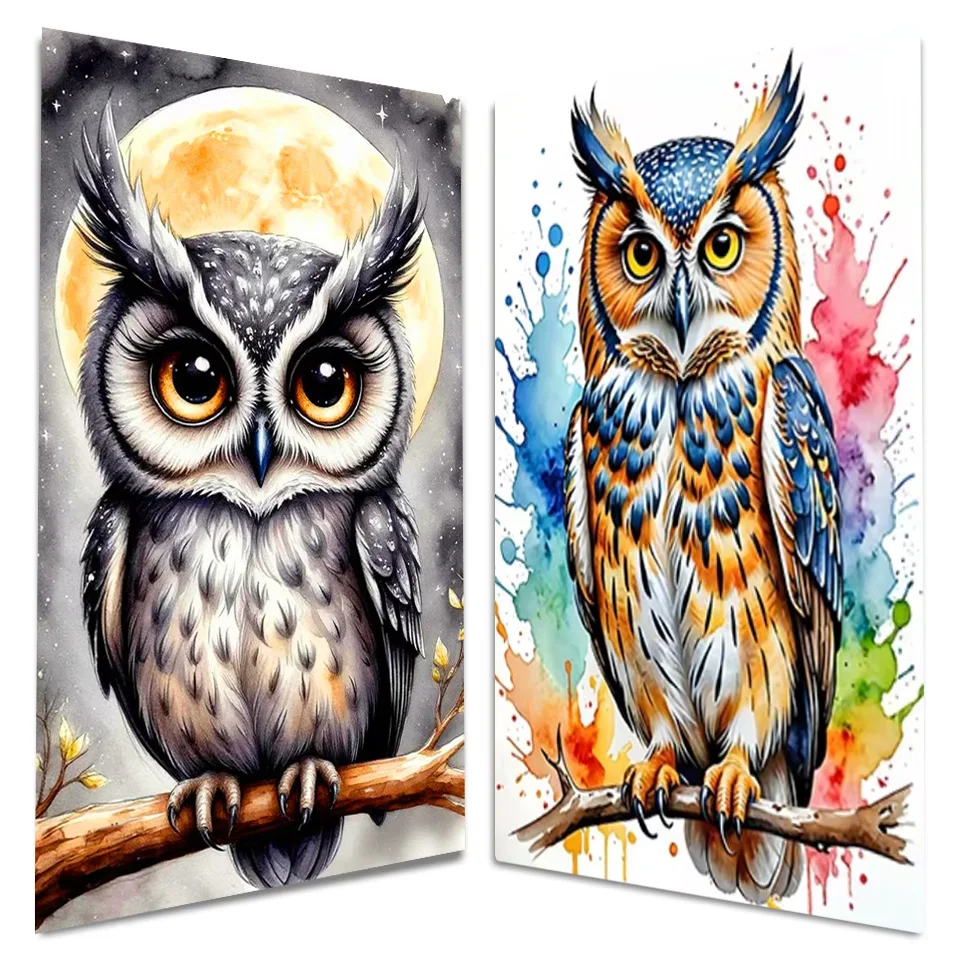 

Amazing Moon Owl Full Round Square Diamond Painting Set,New 2026 DIY Diamond Art Mosaic Halloween Animal Craft Handmade Home