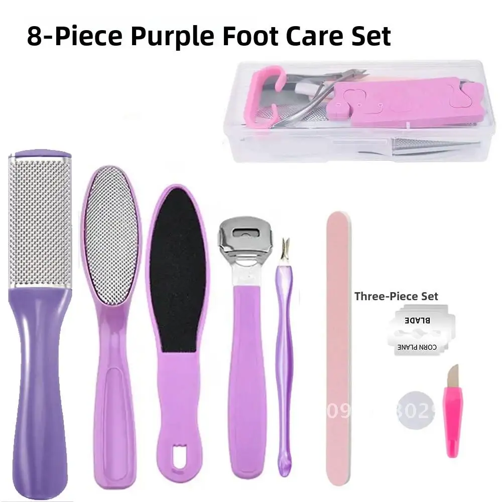 مزيل الجلد الميت ملف القدم الكالس باديكير سكاكين مجموعة-أدوات تجميل القدم مكشطة طاحونة فرك المجلس 8/10/20 قطعة