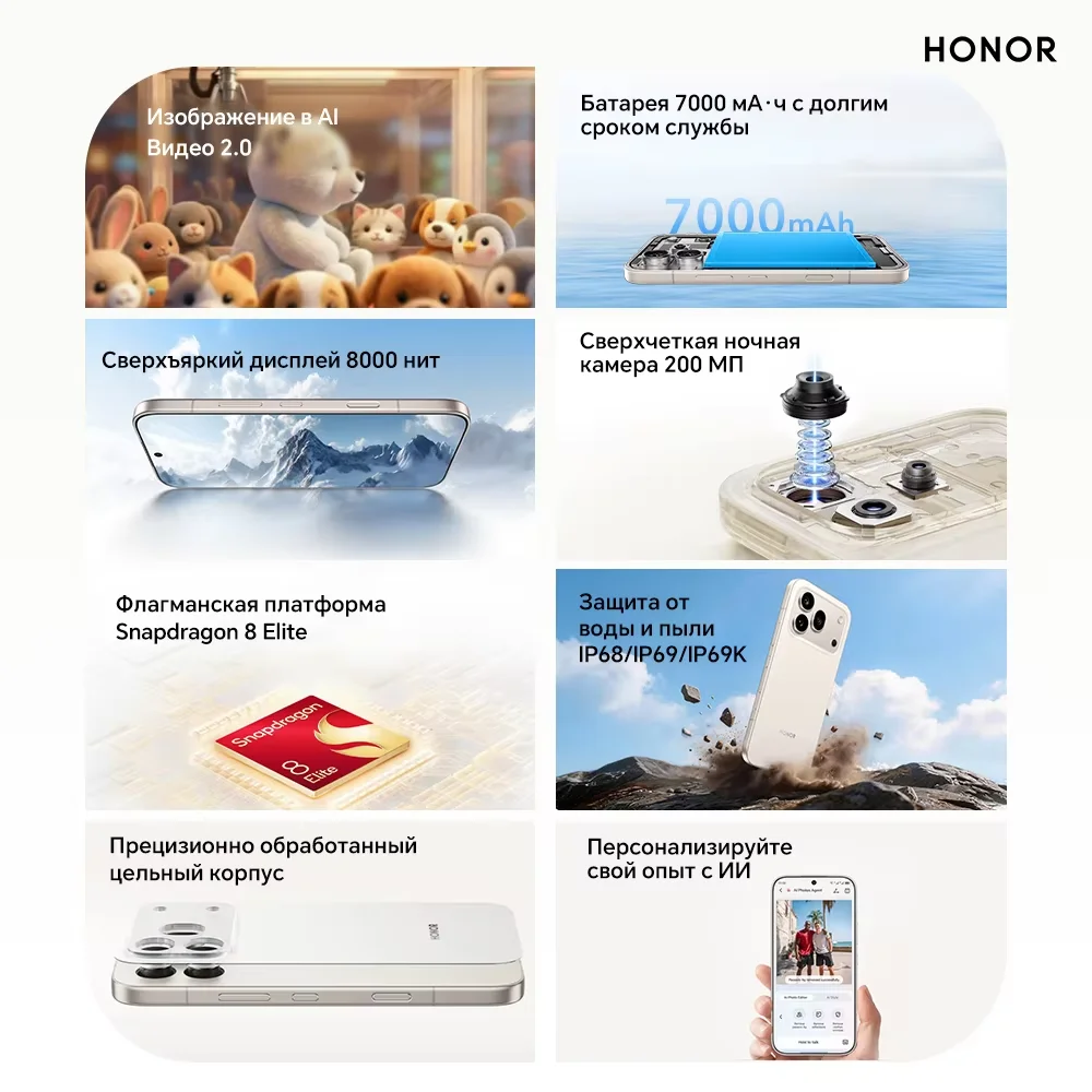 HONOR 600 Pro 5G Russia Version Snapdragon 8 Elite 6.57