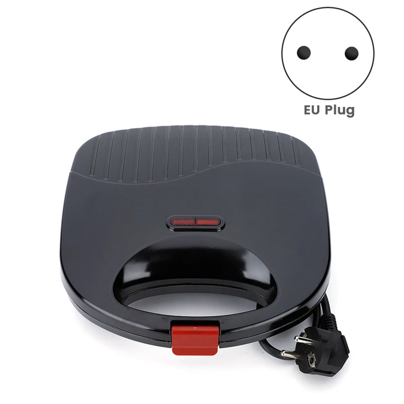 Press Waffles Grill With Non-Stick Board, Double-Sided Heating, Indicator Light Easy To Use And Clean High Guality Black EU Plug