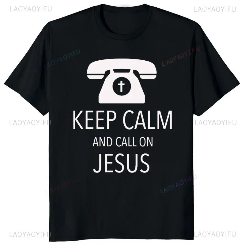 Popular Shirts Famous God Jesus Incoming Call Graphic Funny Printed Tot Sale Summer Women & ManT-shirt Christian Religion Creed