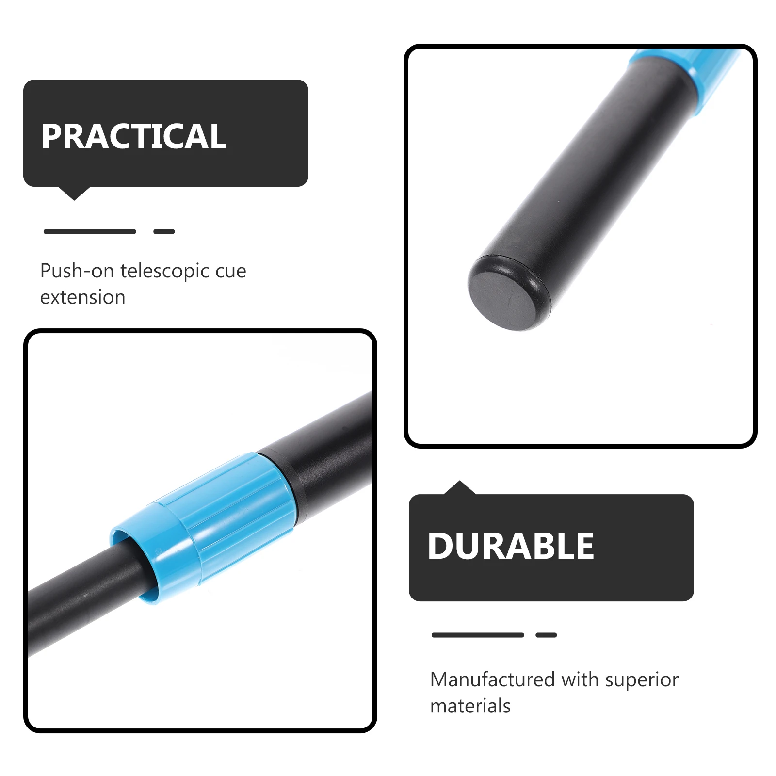 

Plastic Alloy Brass Pool Cue Extender High Strength Lightweight Billiard Extension Handle Adjustable Size Snooker Accessories