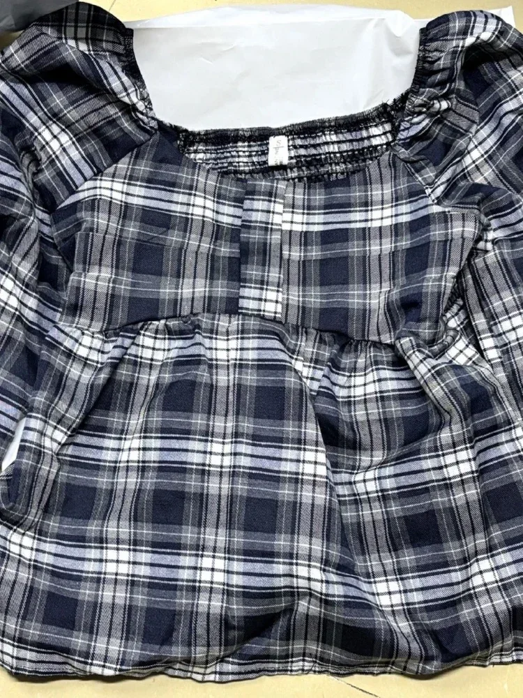 بلوزة منقوشة للسيدات بأكمام واسعة على الطراز الكوري للربيع تصميم نحيف مضاء موضة ريترو كل مباراة ملابس الشارع الشهير De Mujer #5