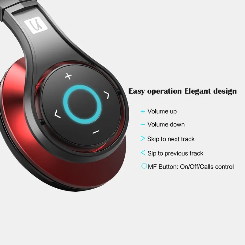 Bluedio U UFO Bluetooth Headphone PPS8 3D Surround Sound HD Wireless Headphone With Mic Over-ear Wired Earphone TWS Headsets view 5