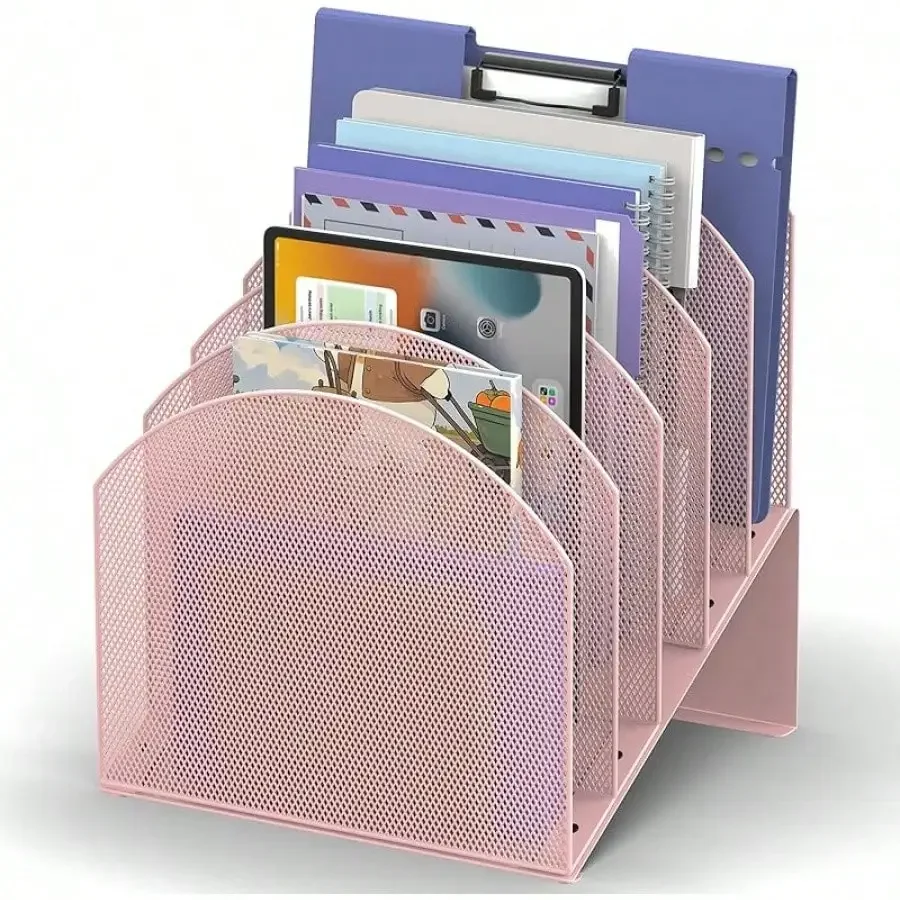 

Desktop Folder Organizer Desktop Folder Organizer 5-Section Desk File Organizer, Vertical File Organizer Desk, Mesh Folder Holde