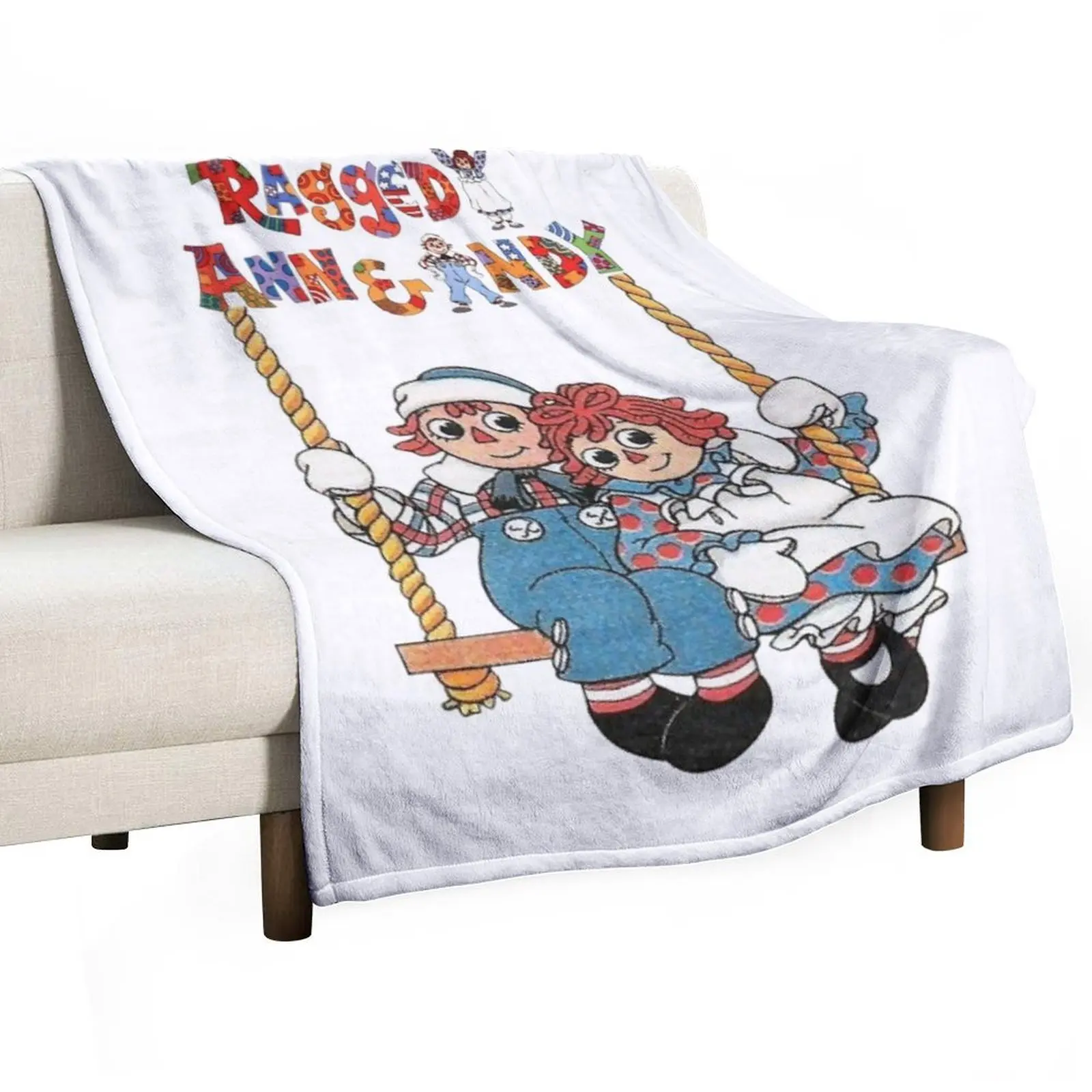 

Raggedy Ann And Raggedy Andy Throw Blanket Plush Fuzzy Cozy Blanket for Couch Sofa
