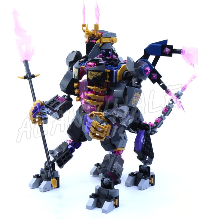 689pcs Shinobi The Crystal King Posable Centaur Creature Wings Platform 61020 Building Block Toys Compatible With Model