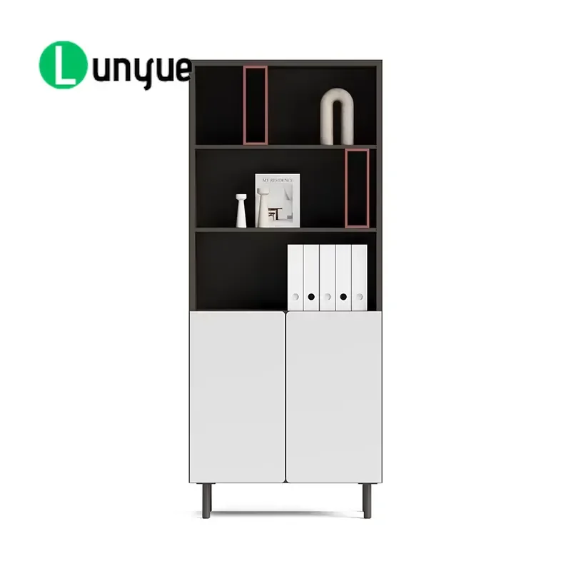 Custom Modern MDF Office File Storage Cabinet Bookcase for Home Hospital School Durable Furniture Organizer Shelving Unit
