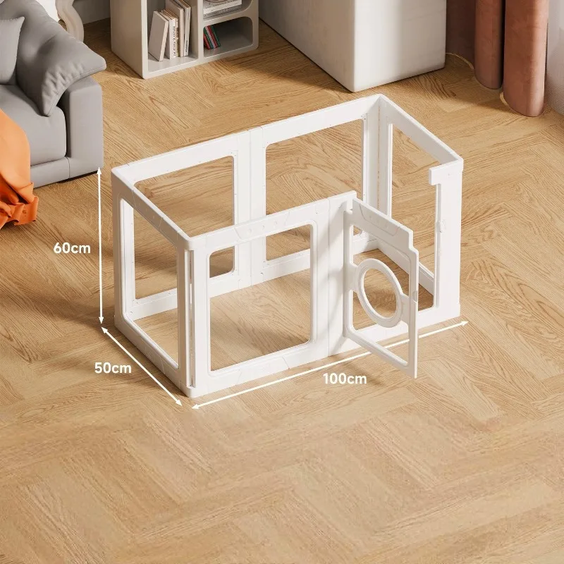 Acrylic Plastic Snap Button Closure Triangle Pet Fence Playpen for Dogs Cats Portable Anti-Escape Safety Barrier Indoor