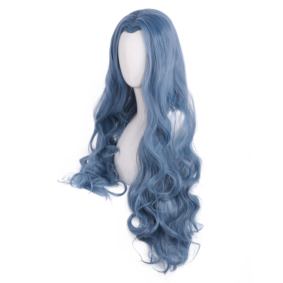 Синтетический парик, длинный волнистый синий парик для косплея, термостойкое волокно, костюм для вечеринки, аниме, ролевая игра для женщин и мужчин, унисекс