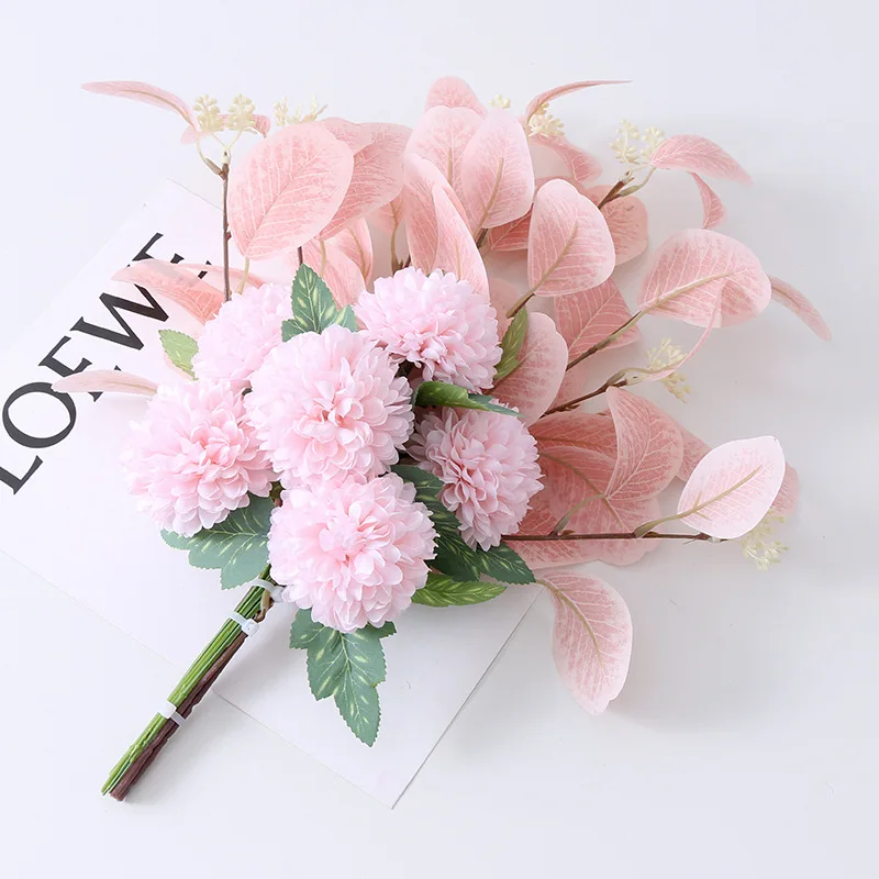 45 cm Eukalyptus Künstliche Blumen Blumenstrauß Dekoration Gefälschte Ornament Tisch Home Room Decor Garten Party Herbst Brautstrauß – Detail 10