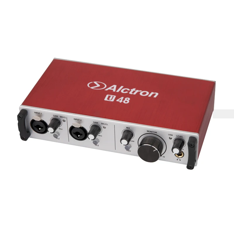 Alctron U48 24Bit Dual Channel USB External Sound Card Convert Signal From A To D Or D To A For Live Broadcast And Recording