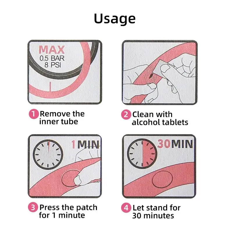 Ridenow Bike Inner Tube Tire Patch Patching tools Repair Kit for Road MTB Folding Bicycle TPU Material Powerful Glue-free