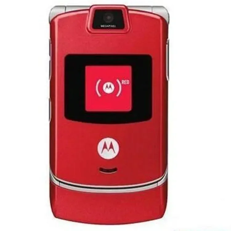 MOTOROLA RAZR V3 90% New-Original Unlocked Clamshell Bluetooth Mobile Phone GSM 850/900/1800/1900  Cost-effective mobile phone