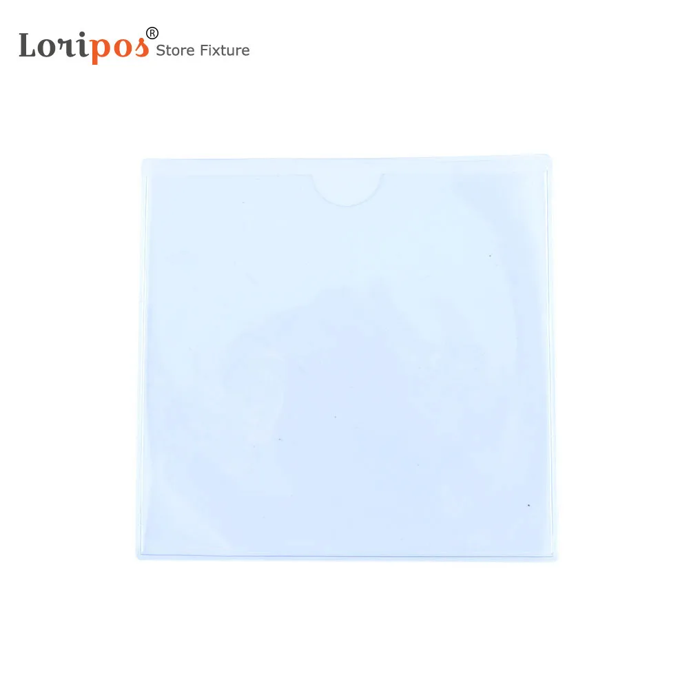 Clear Paper Tag Pocket Horizontal Transparent Label Card Bag Soft Film Name Plate Cover Mark PVC Sign Holder Protective Pouch