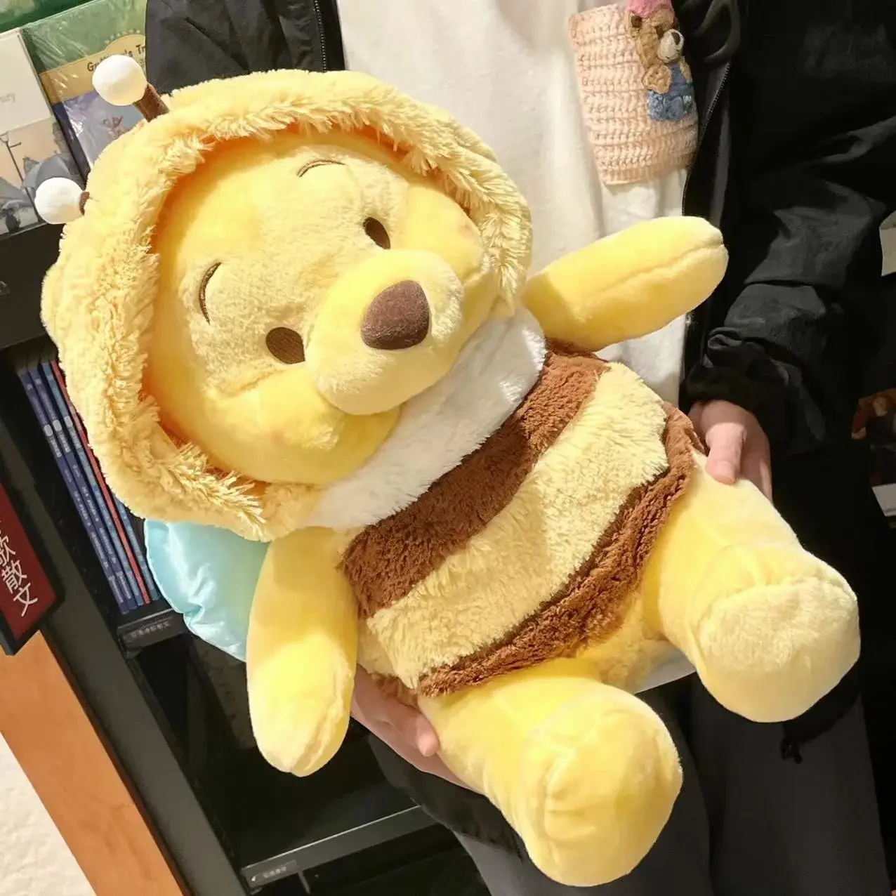 Cartoon Huggable Anime Plushies Winnie the Pooh Doll Turn Into Bee Soft Stuffed Animal Pooh Bear Plushies Birthday Gifts Girl