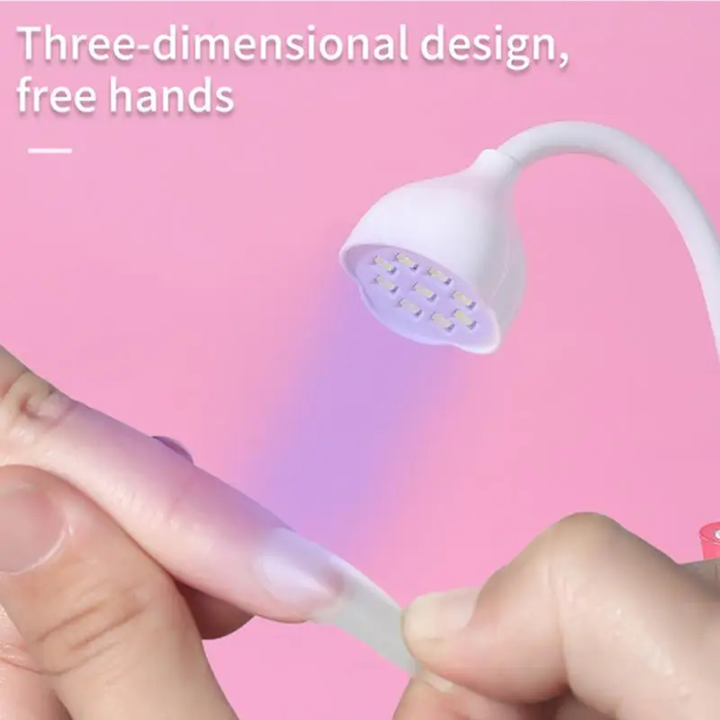 Mini uv conduziu a luz do prego gel lâmpada de secagem polonês único dedo profissional secador para manicure unhas material equipamento do salão arte ferramentas