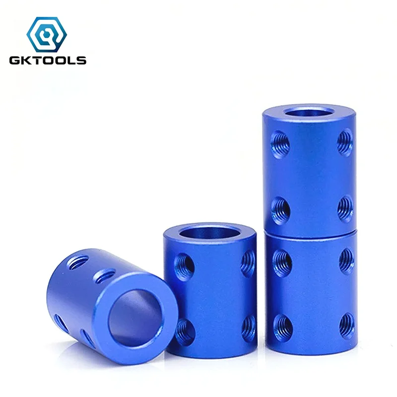Aluminum Alloy Rigid Shaft Coupling Blue Motor Coupling Boat Car Aircraft Metal Model 3D Printer DIY Accessories