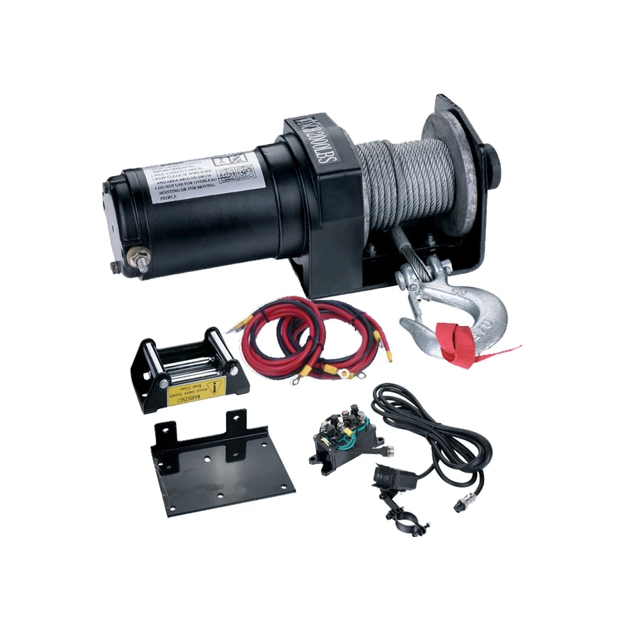 Mini 1500LB Winch with Electric Motor 12v 500w