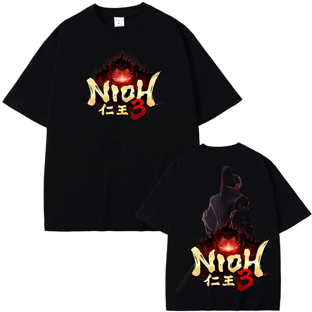 Nioh 3 New Game T-Shirt Classic Game Graphic Printing Tops Short Sleeve Round Neck Cute Tshirt Sudaderas Soft Ropa Hombre
