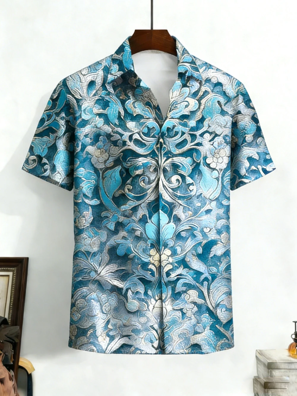 

Мужская простая рубашка с коротким рукавом в стиле ретро, ​​рубашка с 3D-принтом в виде цветов и растений, рубашка для отдыха в гавайском стиле, быстрая доставка