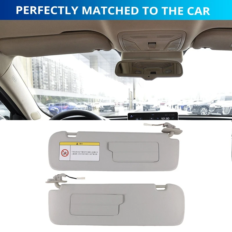 Left & Right Car Sun Visor Vanity Mirr For Tesla Model 3 Interior 1088738-41-I 1088740-31-I