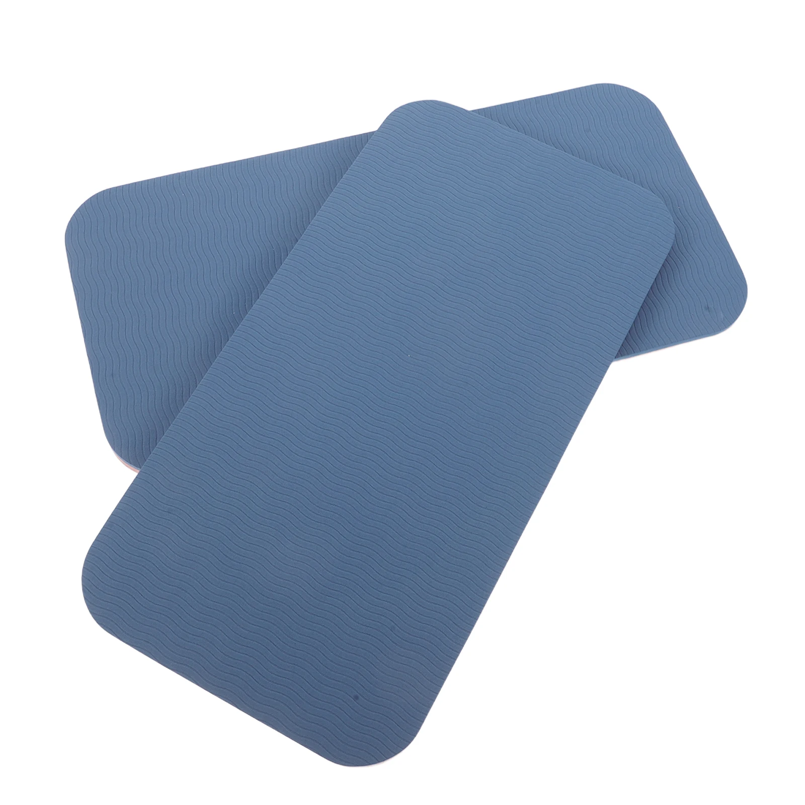 

2pcs Thick Yoga Mat: 0.8Cm Nonslip Floor Cushion For Knees Wrists Forearms Portable Exercise Women Fitness Padded Workout Mat