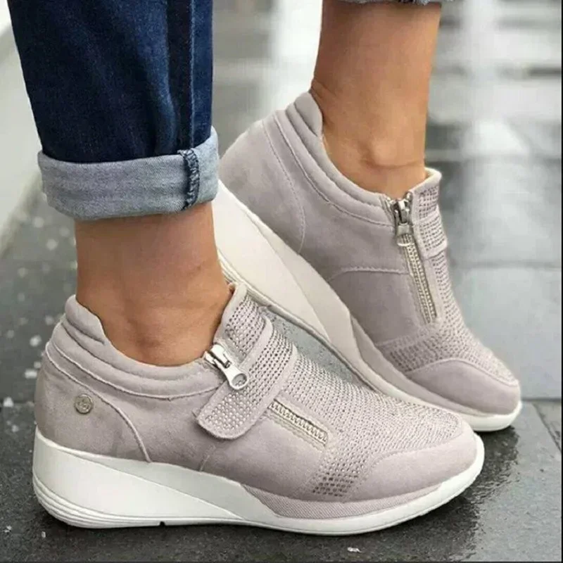 Damskie buty codzienne Jesień 2024 Nowa moda damska Platforma Oddychające buty na niskim obcasie Tenis damski Plus Size 43 Zapatos De Mujer