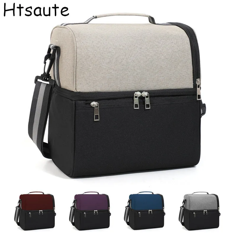 

Portable Lunch Bag For OL Women Thermal Insulated Lunch Box Tote Cooler Handbag Waterproof Bento Pouch Office Food Shoulder Bag