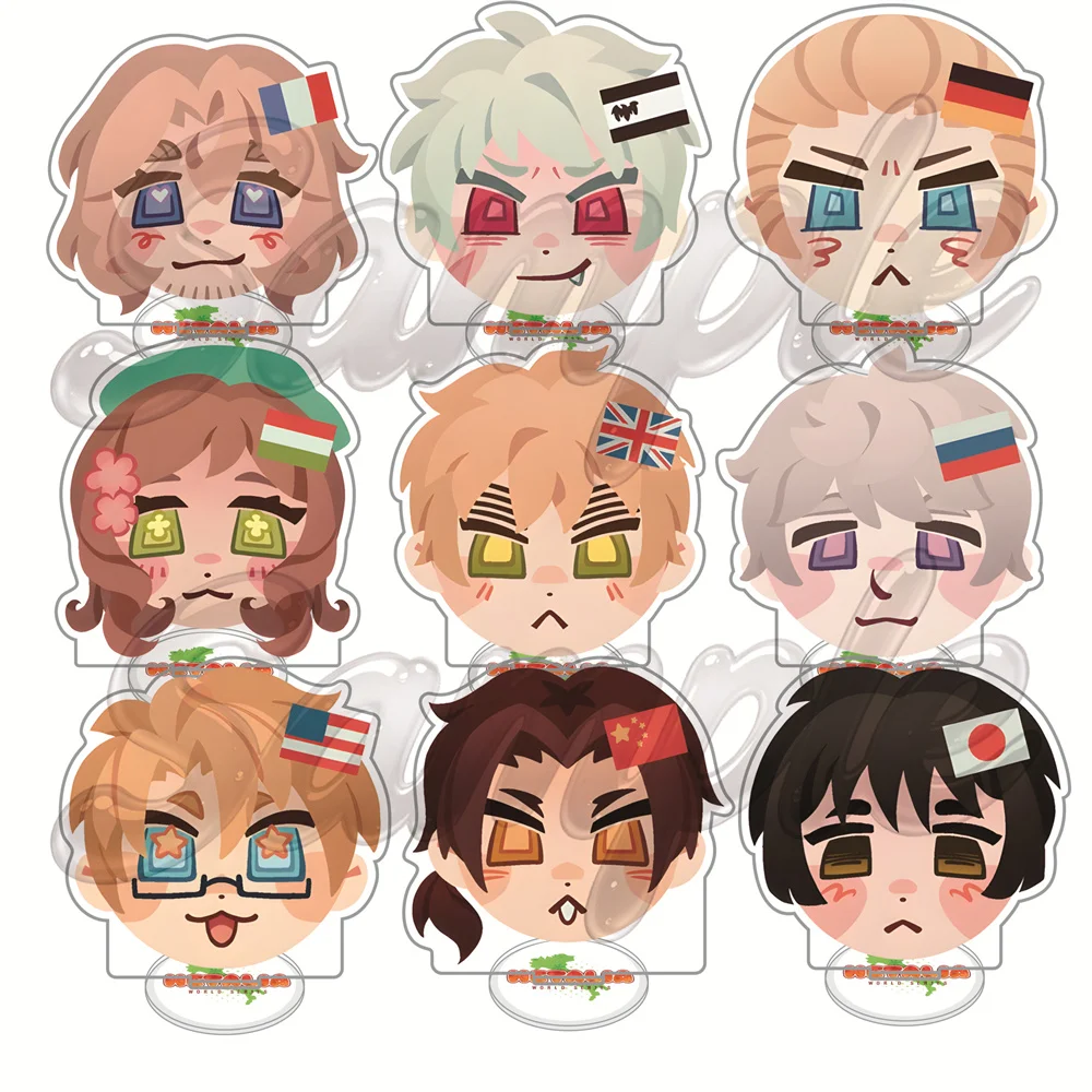 Anime Hetalia World★Stars 10cm Acrylic Stand Tabletop Decorations Accessories Decor Gifts Exquisite Products Halloween Keychains