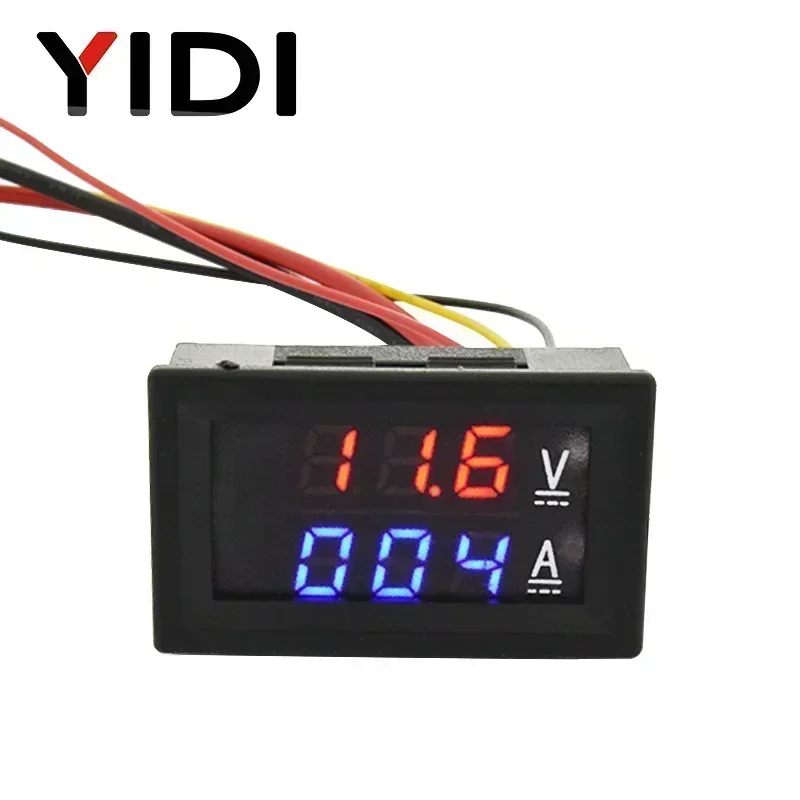 0.56\'\' Digital Voltmeter Ammeter DC 0-100V AC60-500V 1A 10A 50A 100A Red Blue LED Display Voltage Current Meters Tester Detector