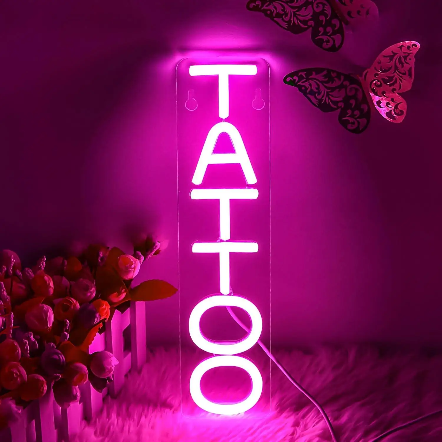

Tattoo Neon Sign USB Powered LED Dimmable Neon Lights for Man Cave Tattoo Lovers Tattoo Studio Business Shop Wall Art Decor