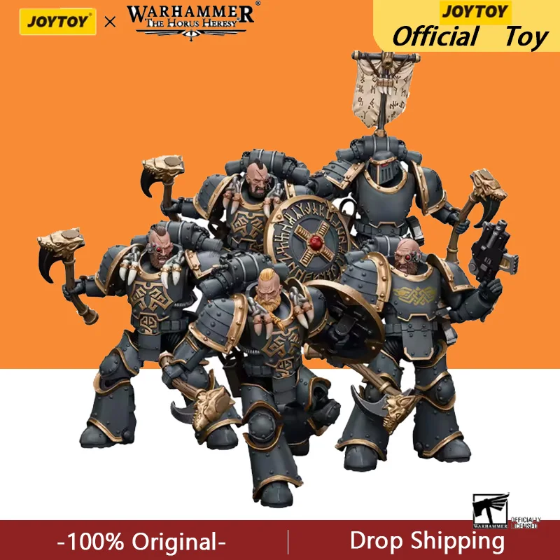 

[В НАЛИЧИИ] JOYTOY 1/18 Warhammer The Horus Heresy Фигурка Space Wolves Grey Slayer Pack 5 шт. Модель Бесплатная доставка на день рождения