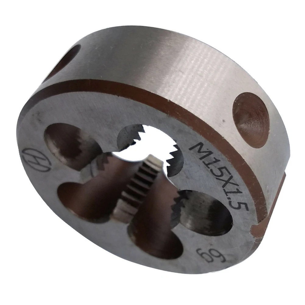 اليد اليمنى الموضوع يموت 15 مللي متر X 1.5 متري اليد اليمنى يموت M15 X 1.5 مللي متر الملعب OD:38 مللي متر موضوع معدني أداة متري الموضوع يموت