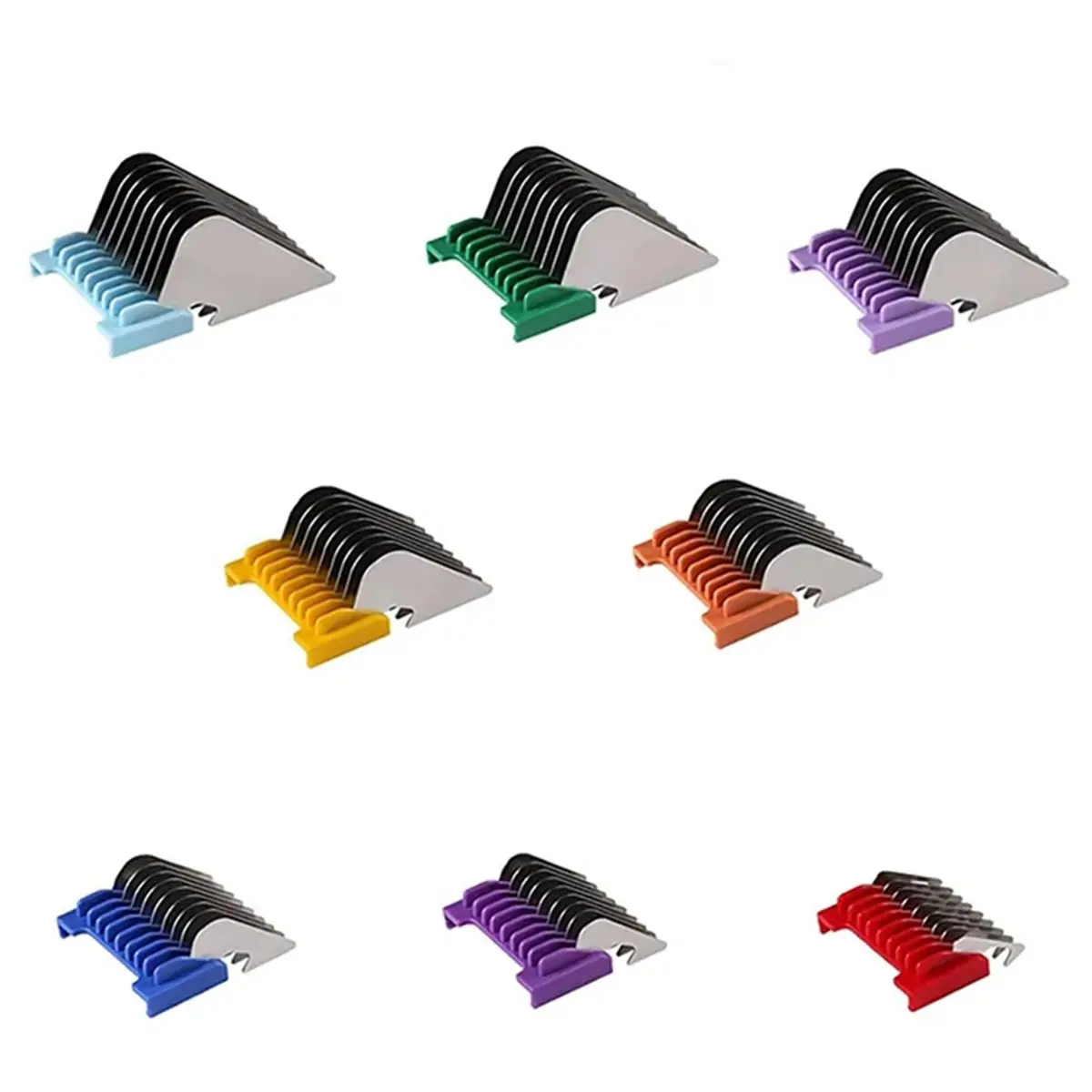 2026 Trend 8pcs Stainless Steel Guide Comb Set for Pet Clippers, Compatible with 5in1 Blades