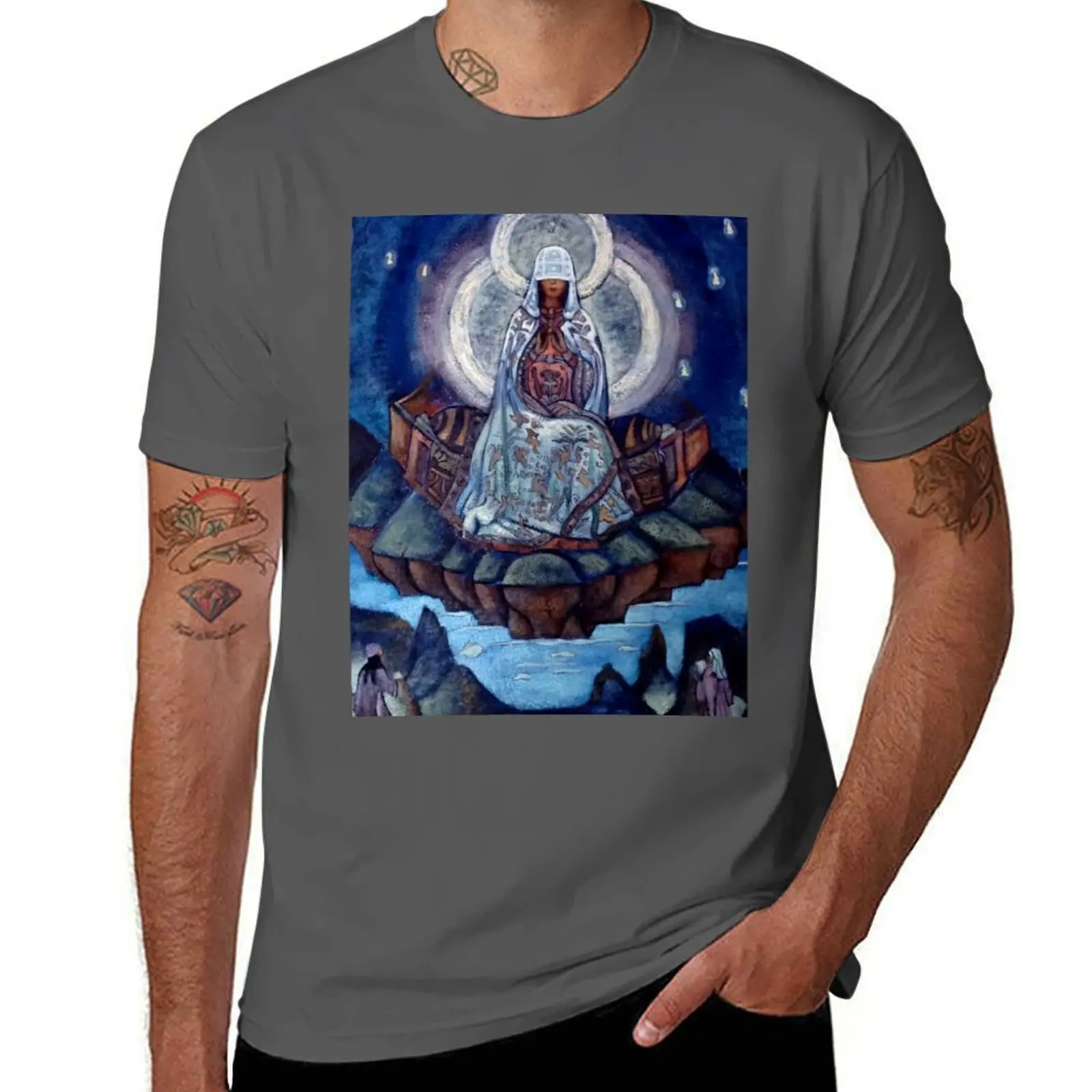 

“Mother of the World” by Nicholas Roerich T-Shirt Anti-Wrinkle Short Sleeve T-Shirt