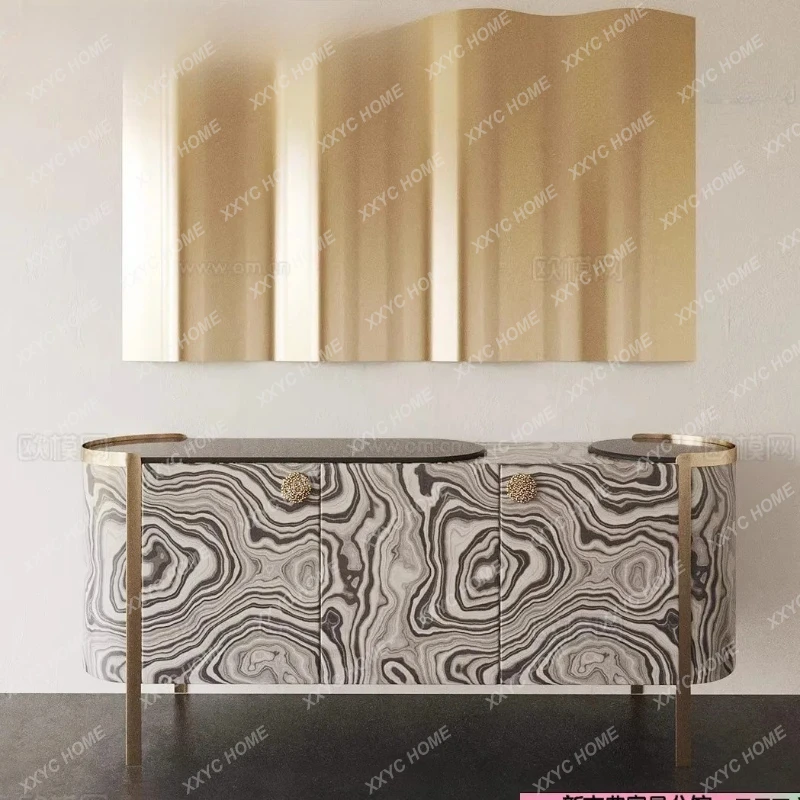 

Французский обеденный буфет из массива дерева, американский ретро-шкаф для прихожей с цветочным декором