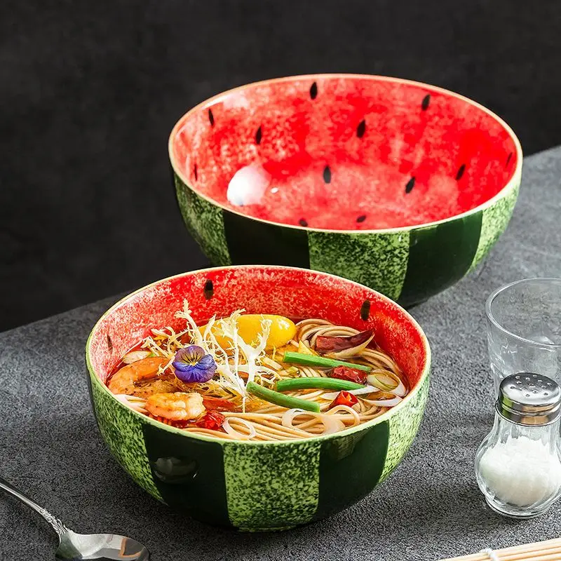 nstant noodle bowl hand-painted by Internet celebrities, cute wind eating bowl, single high-value noodle bowl soup bowl