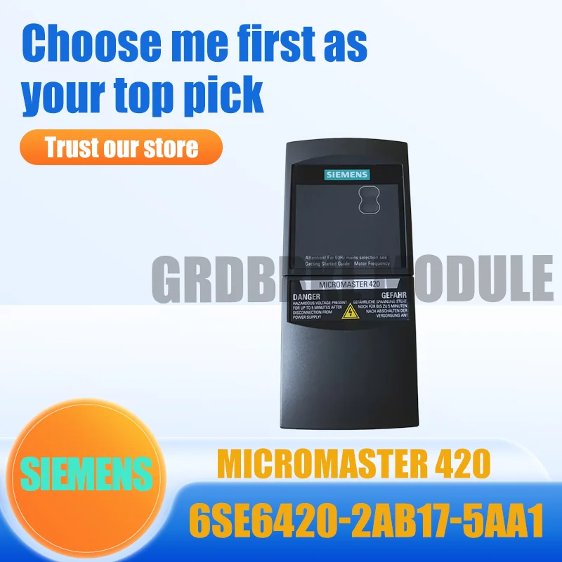 

6SE6420-2AB17-5AA1 6SE6 420-2AB17-5AA1 MICROMASTER 420 Преобразователь частоты 0.75 кВт