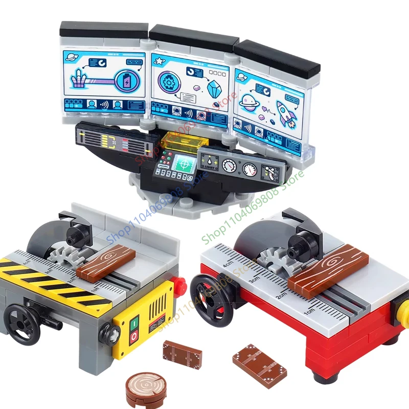 MOC City Electronic Equipments Building Blocks Game Console Computers Mini TV Mobile Phones  Recorder Laptop Jukebox Bricks Toys