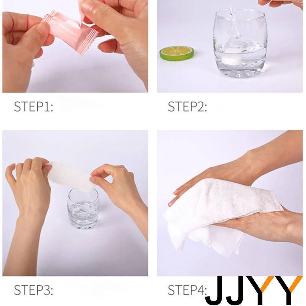 Portable 30Pcs Compressed Cotton Facial Cleansing Towels for Skin Care Soft Mini Travel Face Wipes Gentle Cleanser On The Go view 5