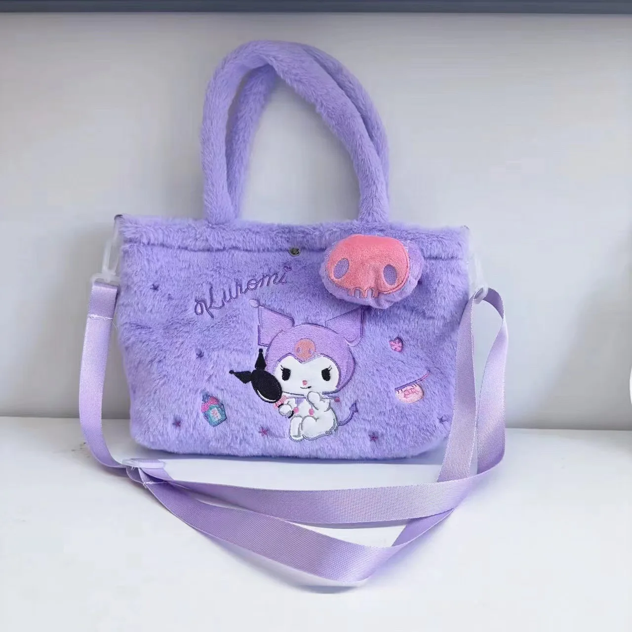 Sanrio Hello Kitty Plush Bag Kawaii Kuromi My Melody Cute Cartoon Anime Handbag Cinnamoroll Storage Tote Bags Women Girl Gifts