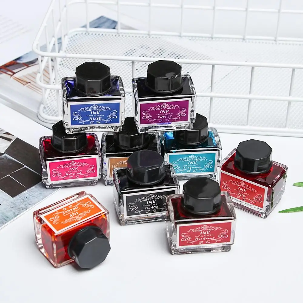 1pcs Carbon-free Ink For Fountain Pen 15ml Non-carbon Ink Fountain Pens Stationery Pen Ink Bottle Printer Chemical Ink