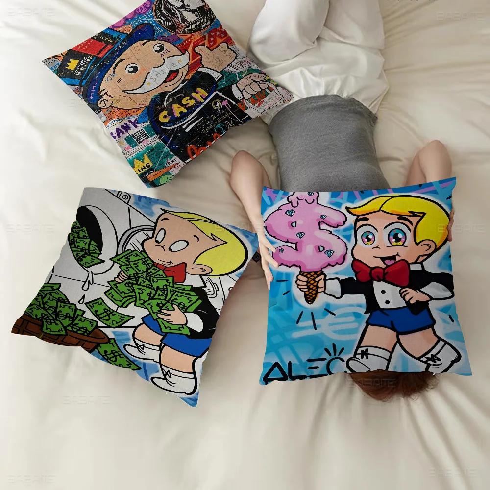 

Cartoon Dollar Aalec MonopolyS Maple Design Cushion Cover Happy Autumn Harvest Decor Holiday Decorati Pillow Cover