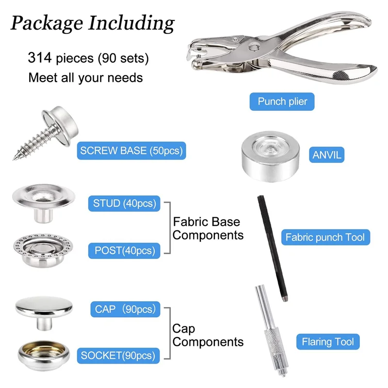 

AT13 Комплект серебряных застежек из холста, защелки из нержавеющей стали морского класса, винтовые защелки, защелки для чехла лодки, комплект защелок для ковров с установочным инструментом 31