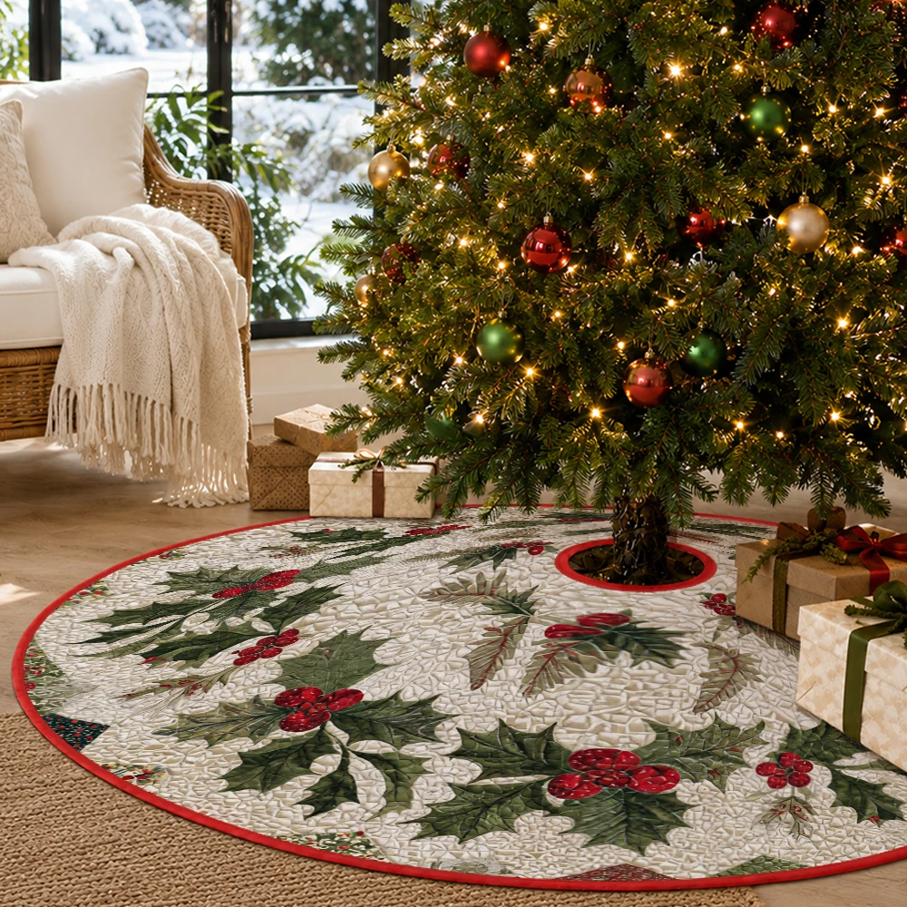 Embroidery Xmas Tree - Jit 1pc Christmas Holly Berry Pattern