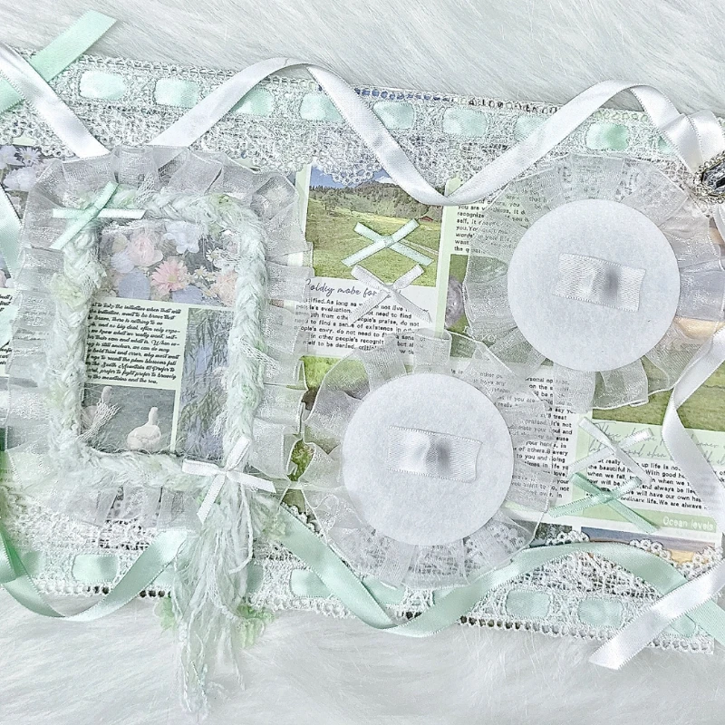 

Светло-зеленая лента ручной работы, кружевной значок с бантом, держатель для карт, вставка, доска, аниме, косплей, сумка Ita, доска, украшение для дисплея товаров