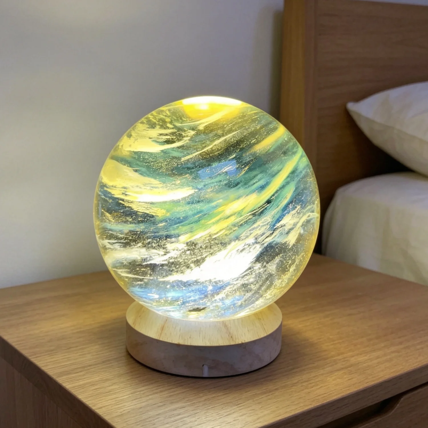 3-7CM Yellow Smelting Stone Polished Sphere, Natural Rock Specimen, Feng Shui Table Decor, Reiki Meditation Healing Gift